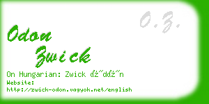 odon zwick business card